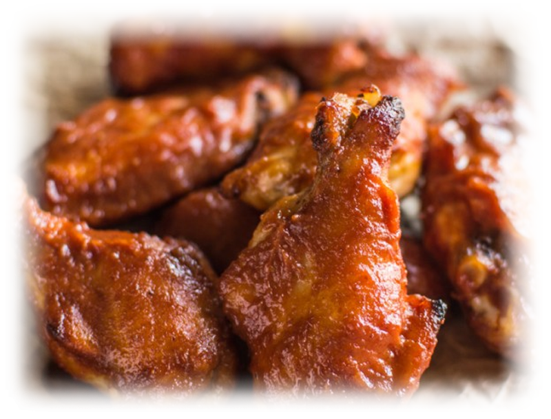 Baked Peach BBQ Chicken Wings